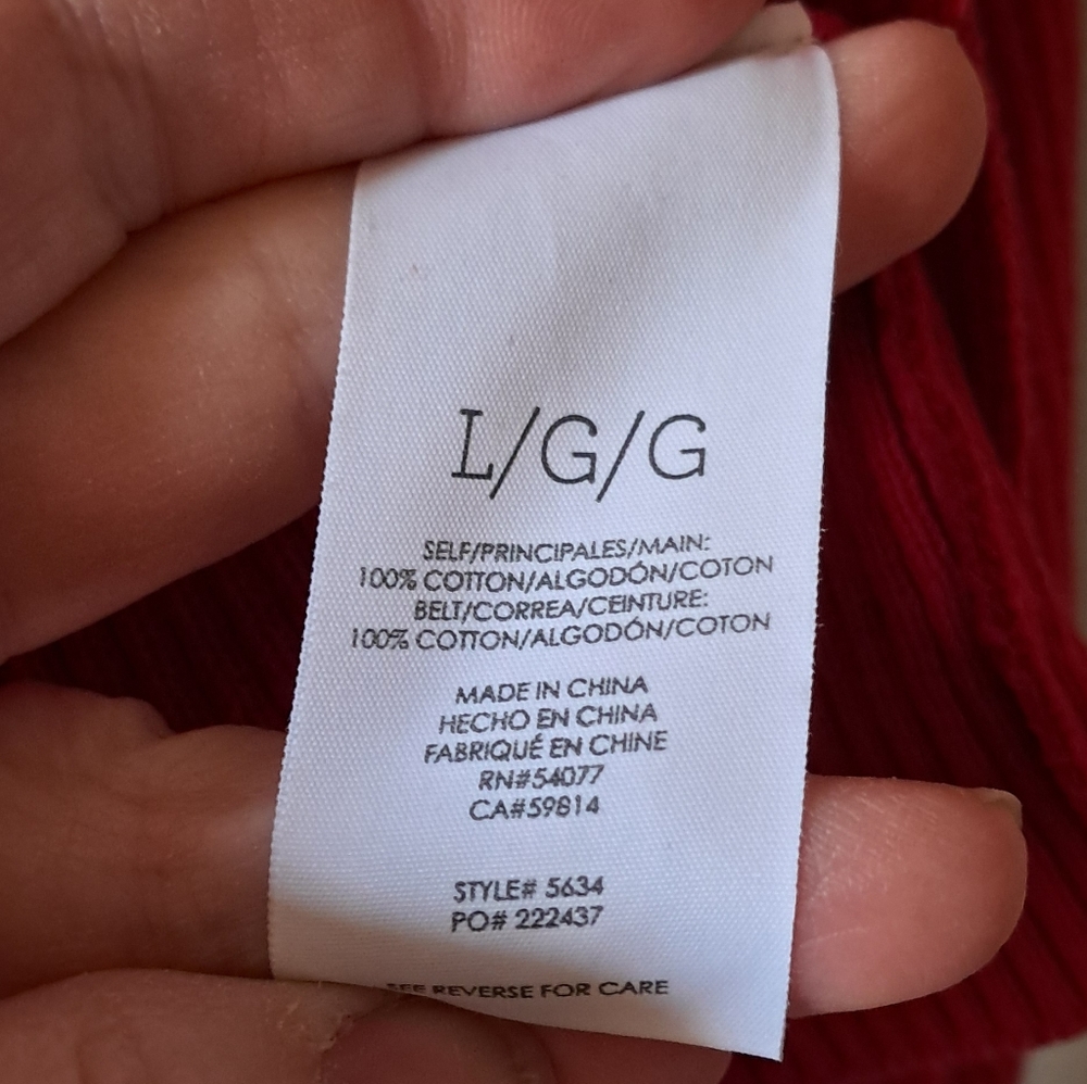 CAbi Vibrant Red Open-Front Ribbed Cardigan - Picture 4 of 5